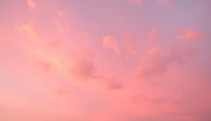 Pastel Pink Sunset Sky: Soft Clouds and Gentle Hues