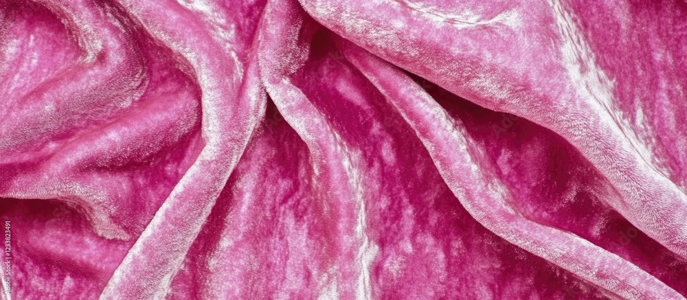 Leinwandbilder pink velvet fabric texture with soft folds and creases displaying sheen and depth copy space