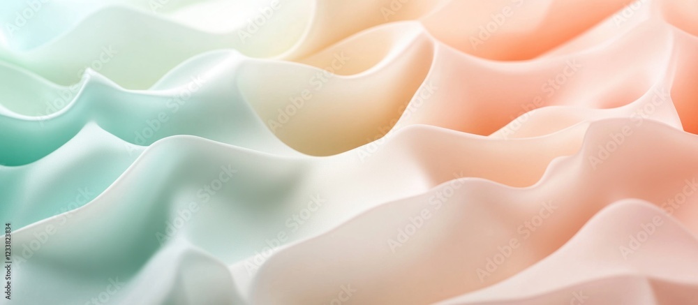 Aufkleber abstract pastel fabric texture with gentle folds and waves in soft colors, suitable for backgrounds 