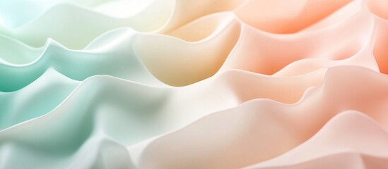 Abstract pastel fabric texture with gentle folds and waves in soft colors, suitable for backgrounds and layouts, Copy Space available