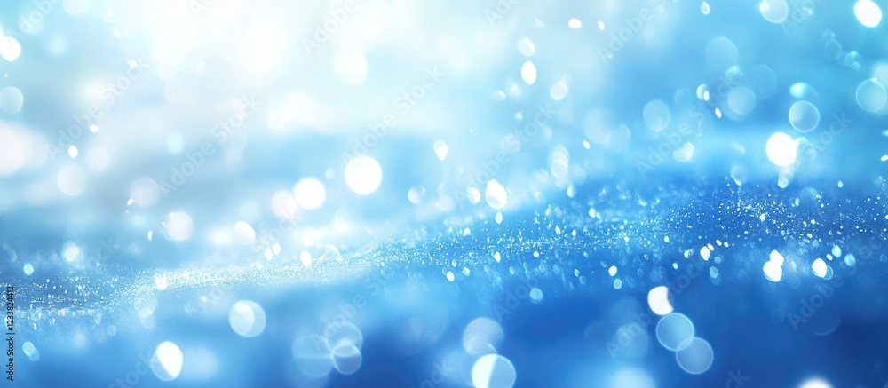 Poster abstract blue bokeh background with sparkling light effects and gradual depth of field suitable for 