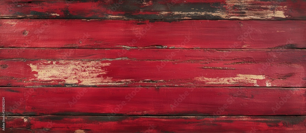 Poster red weathered wooden background with distressed texture and peeling paint ideal for design use copy 