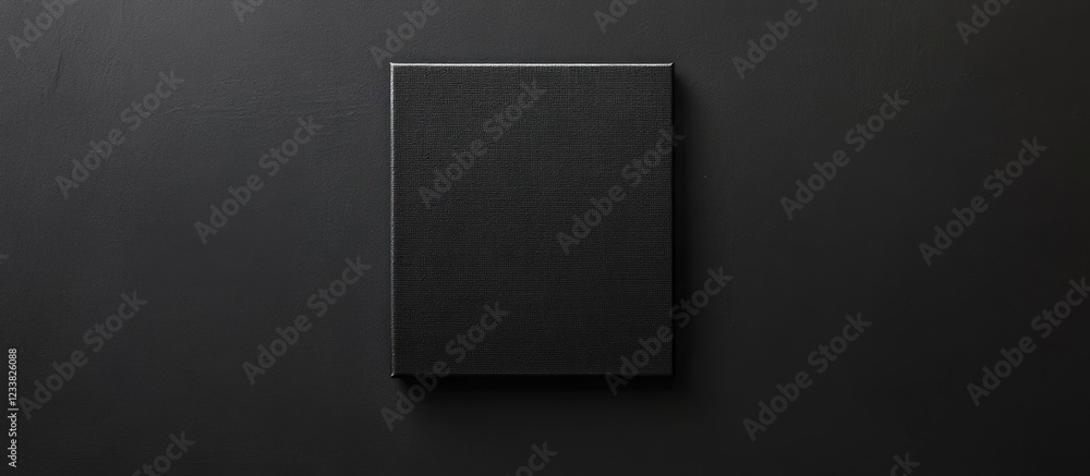 Poster Blank black canvas on dark background with copy space for art or design concepts