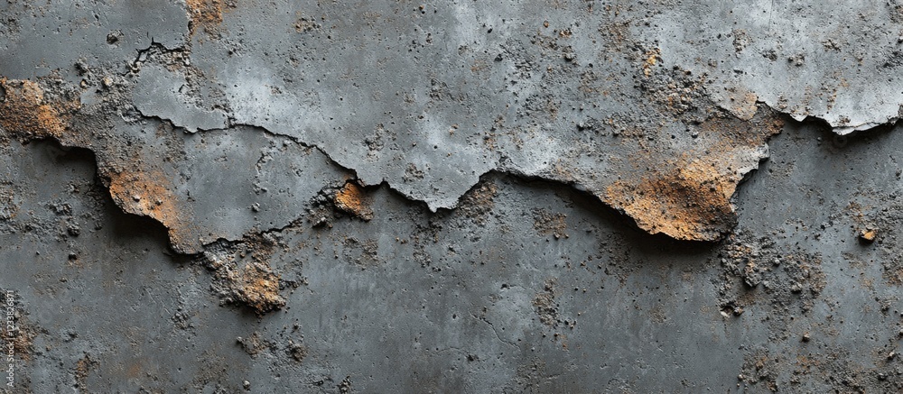 Poster rusty metal surface with peeling paint and corrosion texture featuring natural color variations and 