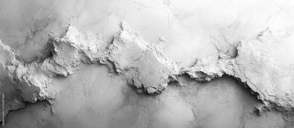 Poster Textured gray wall surface with rough and smooth areas featuring abstract patterns and natural imperfections Copy Space