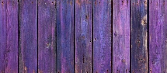 Purple wooden planks background with weathered texture and copy space