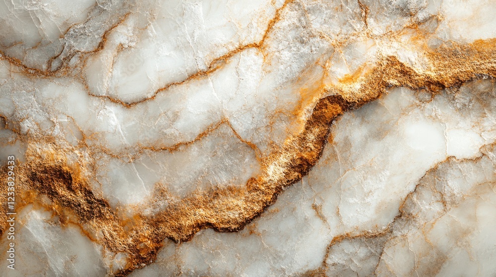 Poster elegant marble texture background with golden veining and ample copy space for text or design elemen