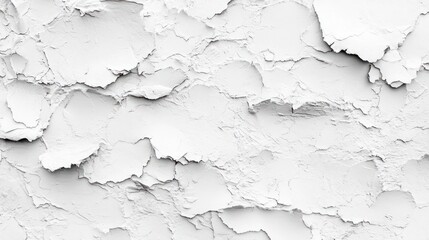 Obraz premium Cracked white plaster wall texture background