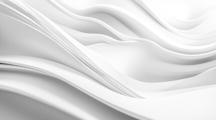 Abstract white backdrop with delicate geometric shapes layered white surfaces create a dynamic, 