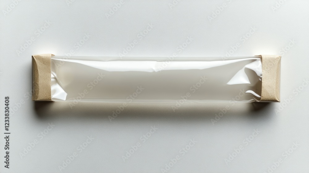 Poster transparent adhesive tape on a white background with empty space for text ideal for product presenta