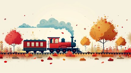 A missed train leads to an unexpected friendship in this whimsical flat design illustration