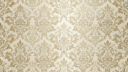 Elegant seamless damask wallpaper with intricate floral patterns in a soft color palette, damask, wallpaper