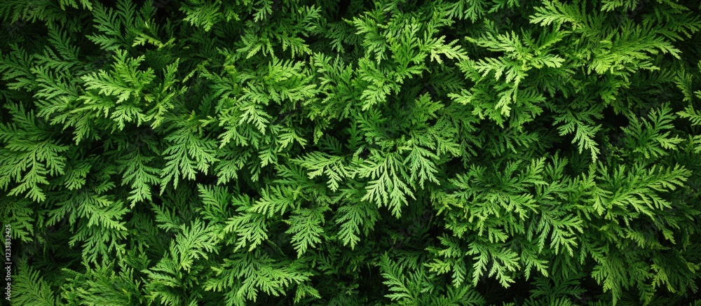 Aufkleber lush green fern leaves background texture with copy space for text addition