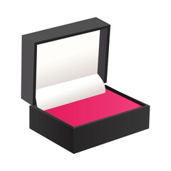 Bold Red Box: Packaging Design Element, Graphic Resource 3d cube color square vector mockup symbol  