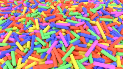 A Colorful Collection Of Cylindrical Play Objects