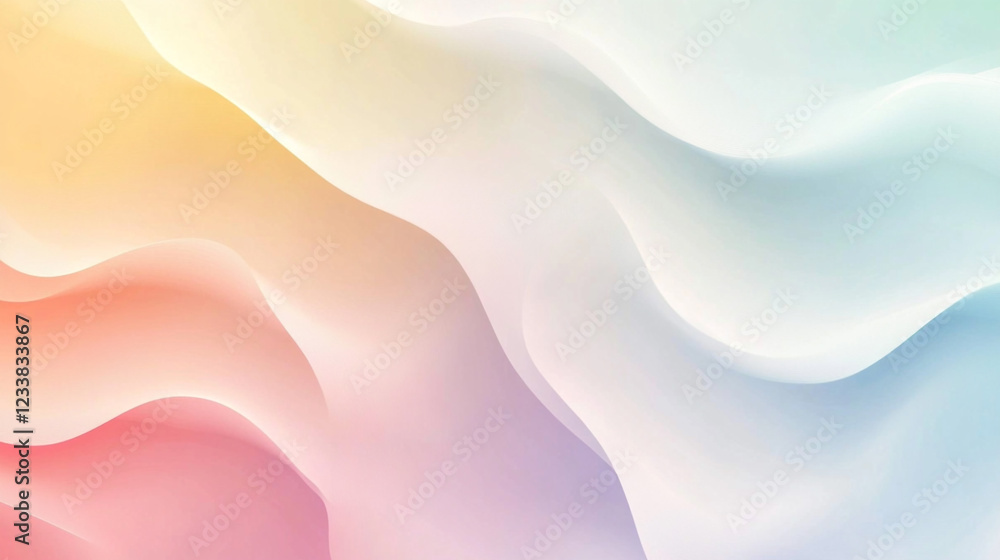 Poster minimalistic clean orange waves abstract background. abstract soft orange gradient waves background,