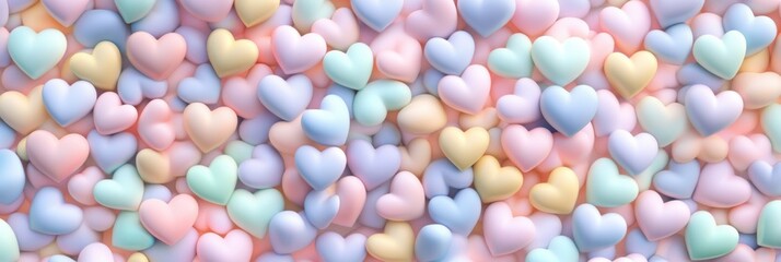 Valentine&rsquo;s Day greeting card seamless background template with heart shape