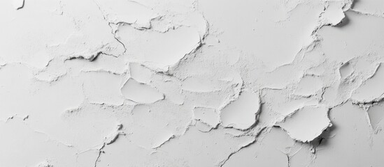 Fototapeta premium White textured plaster wall surface with peeling paint and cracks