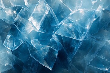 Obraz premium Abstract Crystalline Ice Formation Texture