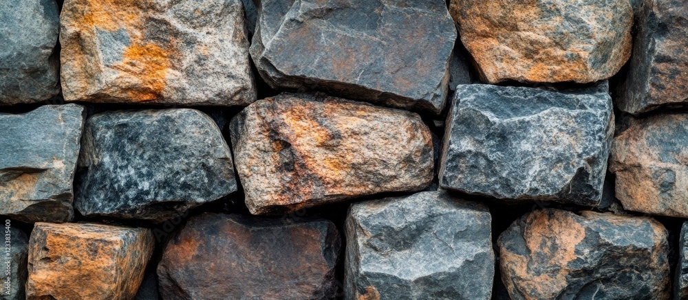 Poster granite stone background texture featuring varied rocks with ample empty space for text and design e