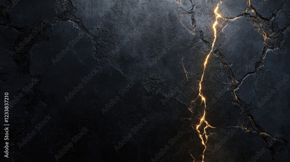 Poster luminous cracked surface with graphite veins showcasing lishipe granite ideal for background use and