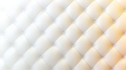 Fototapeta premium Leather Sofa Texture Seamless Background, White Leathers Upholstery Pattern, White fabric mattress texture top view background