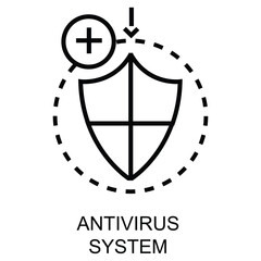 Antivirus System Icon. Vector Icon Design