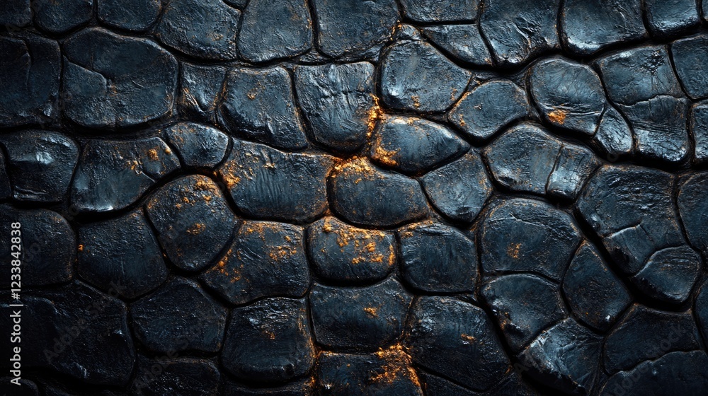 Poster crocodile skin texture top view showcasing intricate patterns with empty space for agricultural conc