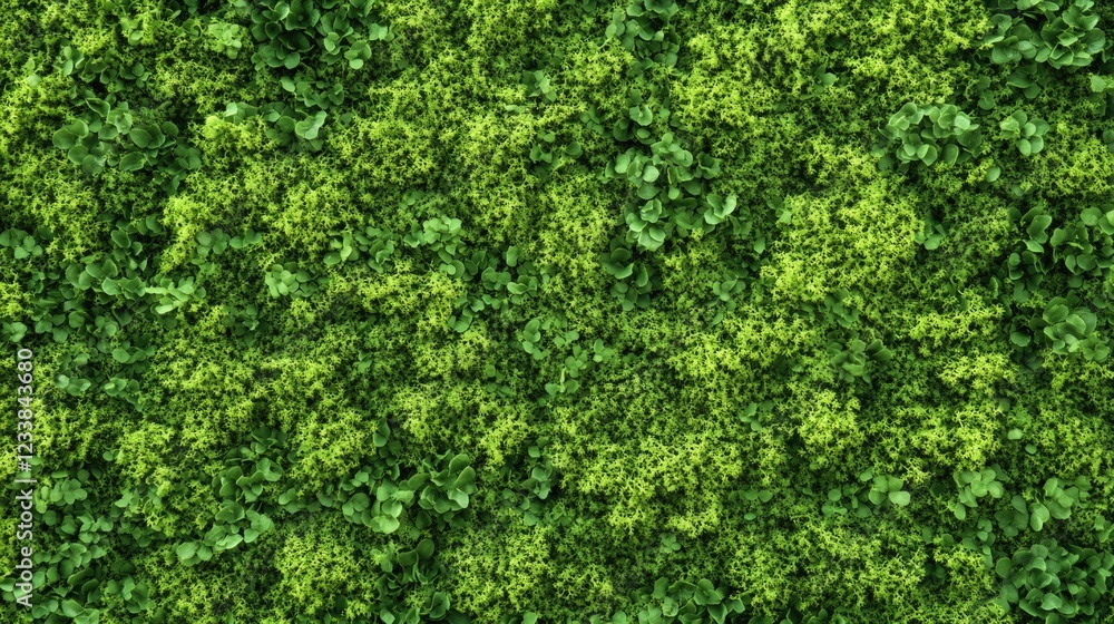 Aufkleber thick vibrant green moss texture background with ample space for text overlay in a natural setting