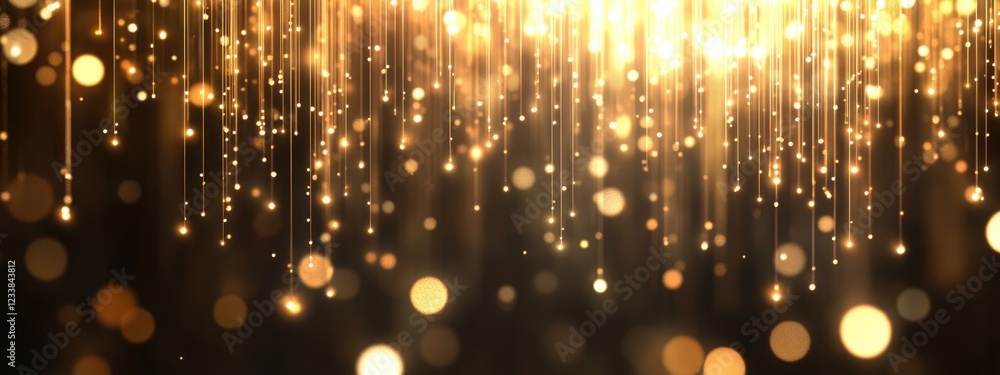 Poster elegant web background featuring glowing vertical lines and soft bokeh lights, ideal for text placem
