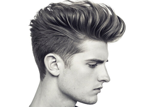 Quiff  isolated on white background