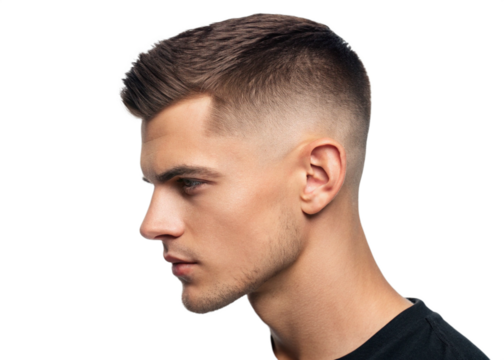 Crew cut isolated on white background
