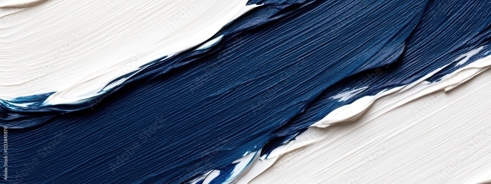 Poster blue and white abstract brushstroke background perfect for textural design with ample copy space for