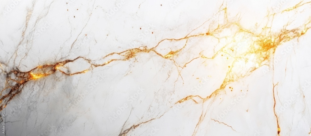 Poster elegant white marble texture featuring striking golden veining and ample negative space for customiz