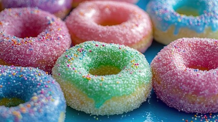 Obraz premium A Delightful Collection of Pastel Donuts