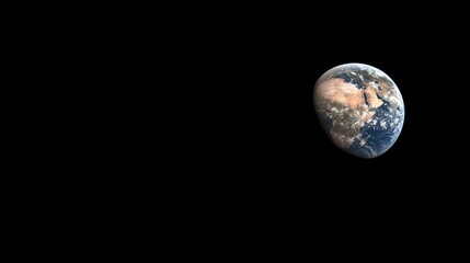 Naklejka premium Earth from Space with Planet View and Blank Copy Space for Customizable Text or Graphics