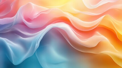Fototapeta premium Abstract Colorful Waves: A Pastel Dream