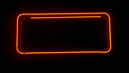 Glowing Neon Rectangle: A Modern, Dark Art Frame