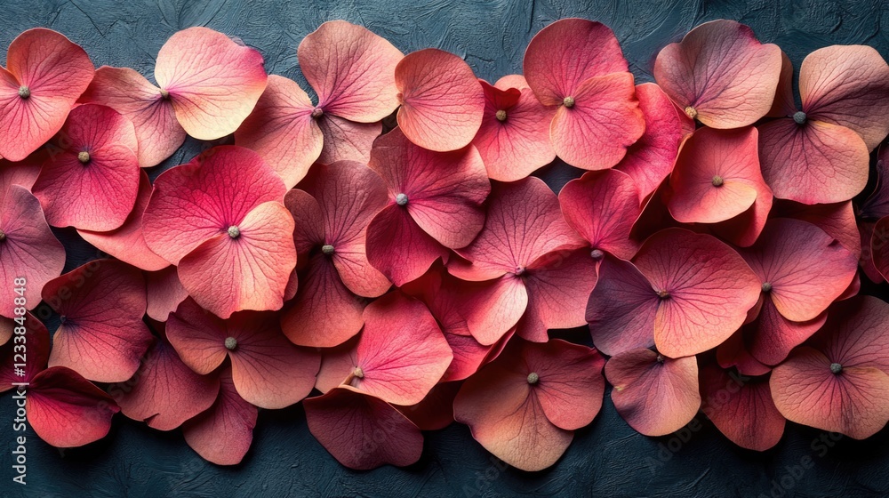 Leinwandbilder Elegant floral arrangement with soft petals creating a textured background and ample copyspace for personalized text or branding.