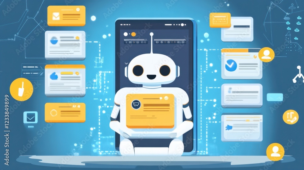 Poster a chatbot interface collecting user ratings for customer experience