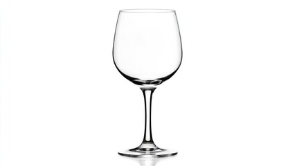 Elegant Wine Glass on White Background with Ample Copy Space for Text and Branding Opportunities