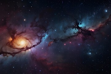 Obraz premium Space galaxy background Generative AI