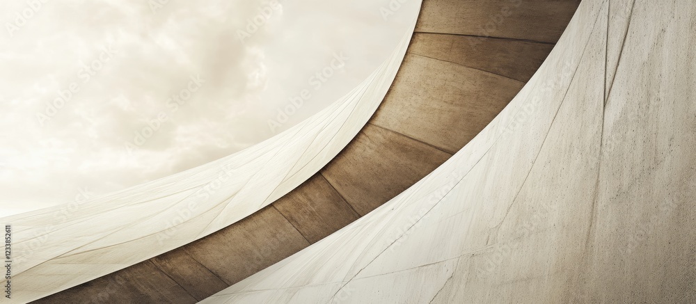 Poster Abstract architectural design illustrating stability and innovation with ample copyspace for text or branding elements in a modern context