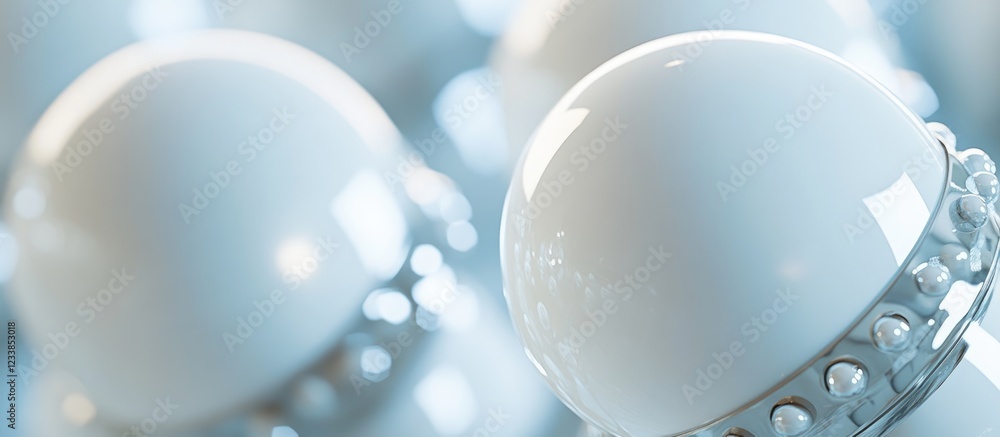 Poster white military-style light bulbs close-up with a soft focus background, featuring ample space for cu