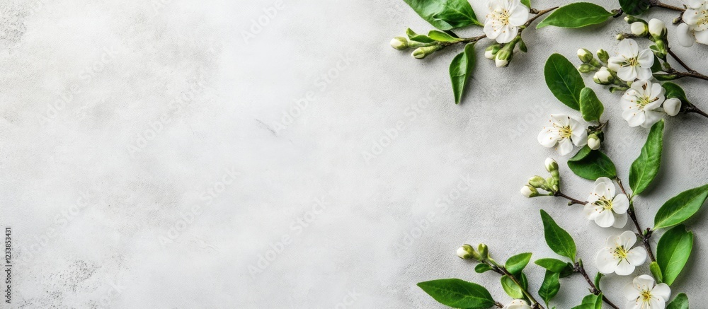 Poster natural background with empty space for text featuring cbd products surrounded by fresh flowers and 