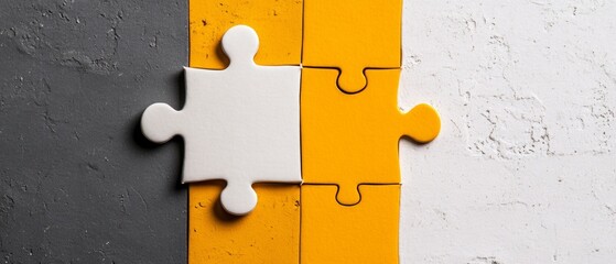 A colorful puzzle piece fitting into a larger design, symbolizing collaboration and problem-solving through interconnectedness.