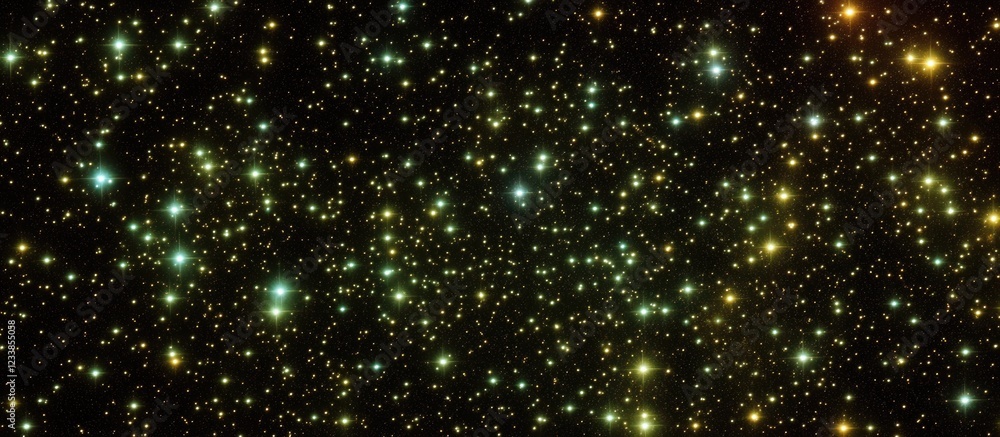 Aufkleber Vast star field background in cosmic universe with ample empty space for text and vibrant colors of outer space elements.
