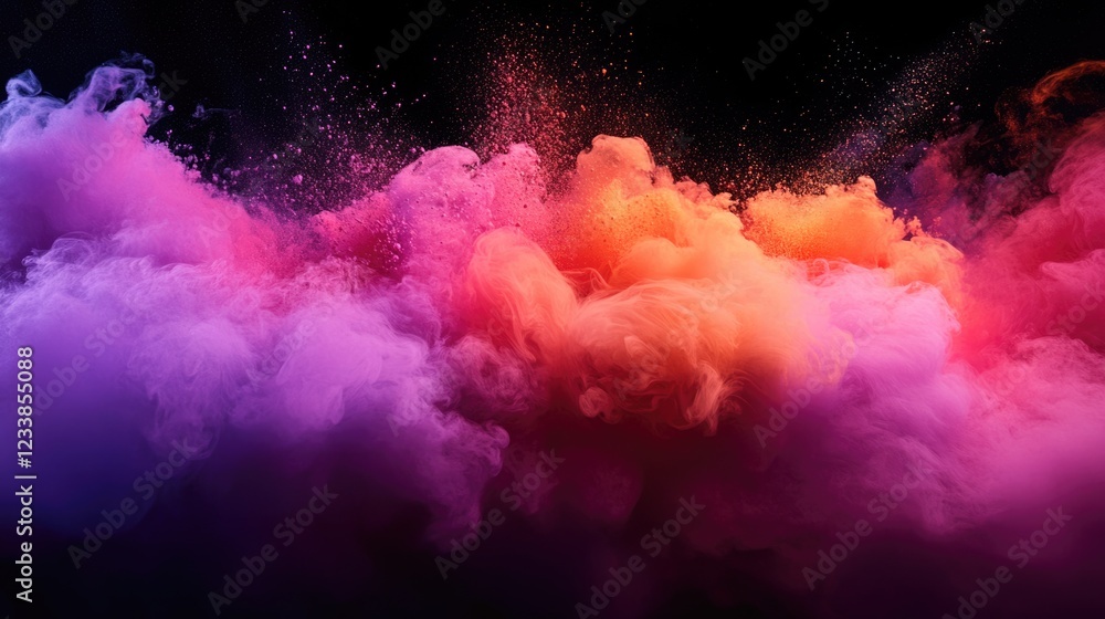 Aufkleber colorful abstract oil paint texture with dynamic splash effect and blank space for text overlay