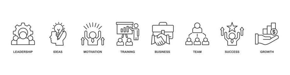 learn and lead icon vector illustration concept with icon of leadership, ideas, motivation, training, business, team, growth, success