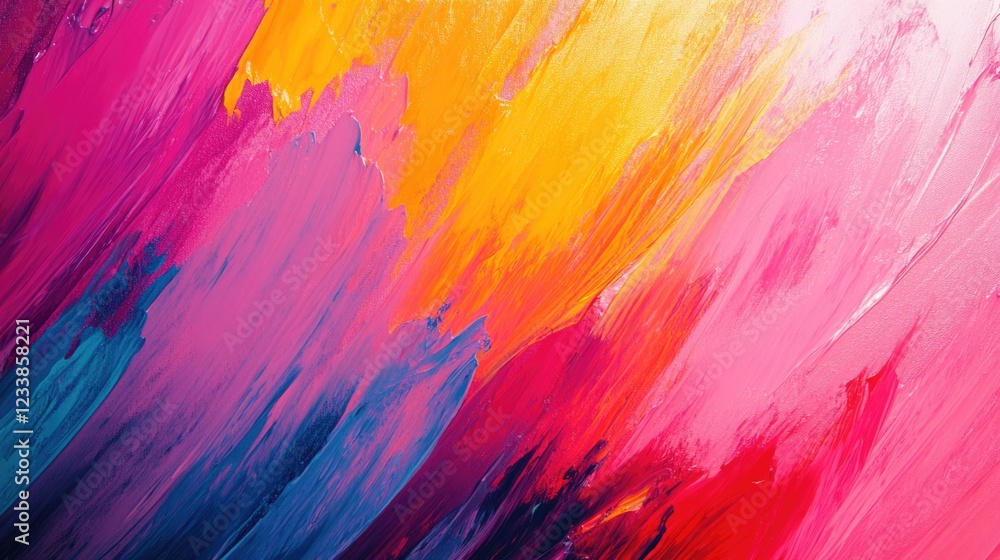 Poster Vibrant Abstract Color Palette Background for Digital Artwork with Space for Text or Graphics